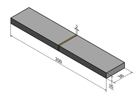 bend test specimen size